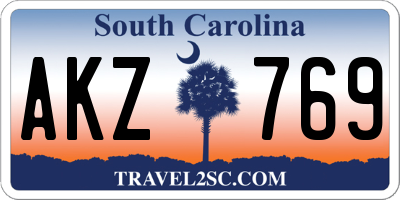 SC license plate AKZ769