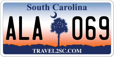SC license plate ALA069