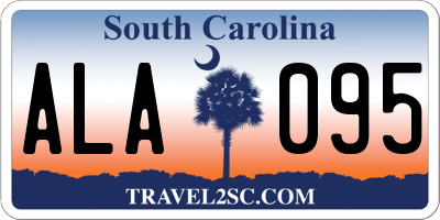 SC license plate ALA095