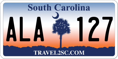 SC license plate ALA127