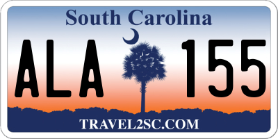 SC license plate ALA155