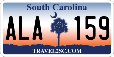 SC license plate ALA159