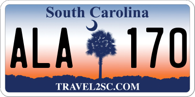 SC license plate ALA170