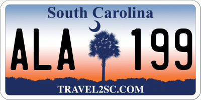 SC license plate ALA199