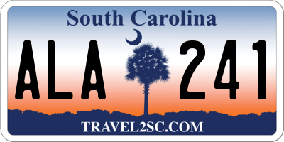 SC license plate ALA241