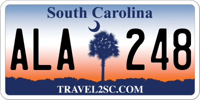 SC license plate ALA248