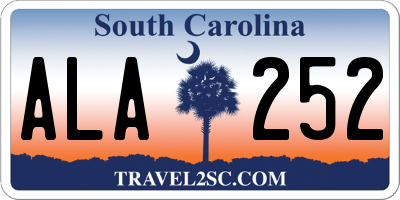 SC license plate ALA252