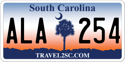 SC license plate ALA254