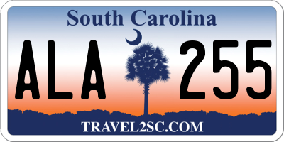 SC license plate ALA255