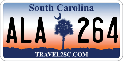 SC license plate ALA264