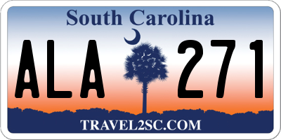 SC license plate ALA271