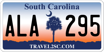 SC license plate ALA295