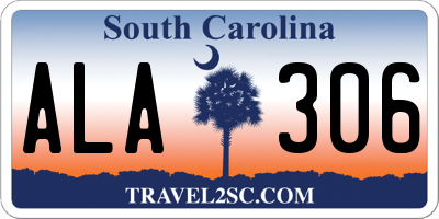 SC license plate ALA306