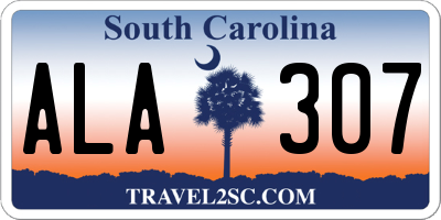 SC license plate ALA307