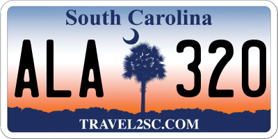 SC license plate ALA320