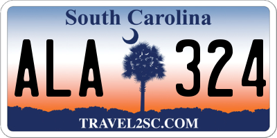 SC license plate ALA324