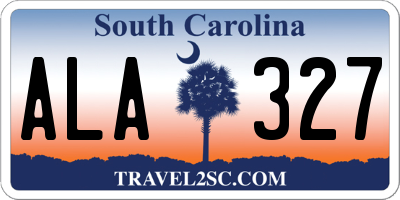 SC license plate ALA327