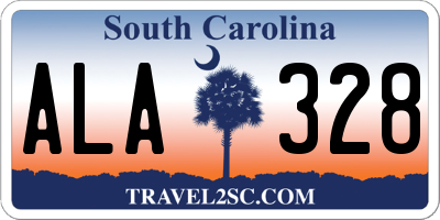 SC license plate ALA328