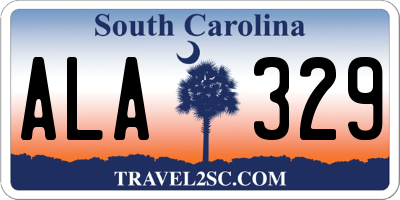SC license plate ALA329
