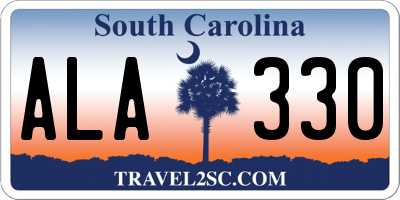 SC license plate ALA330