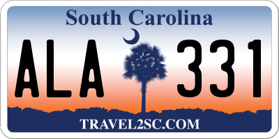 SC license plate ALA331