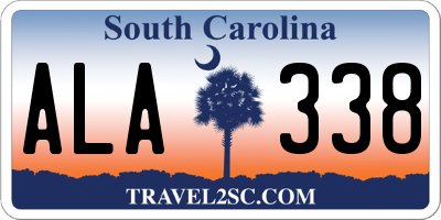 SC license plate ALA338