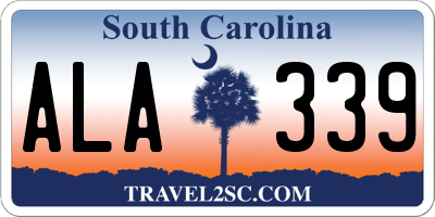 SC license plate ALA339