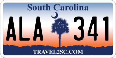 SC license plate ALA341