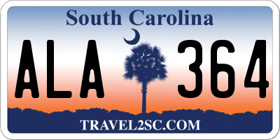 SC license plate ALA364