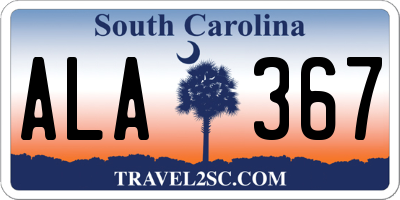 SC license plate ALA367