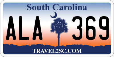 SC license plate ALA369