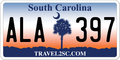 SC license plate ALA397