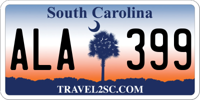 SC license plate ALA399