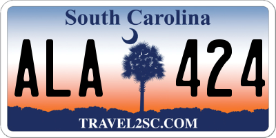 SC license plate ALA424