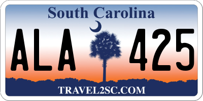 SC license plate ALA425