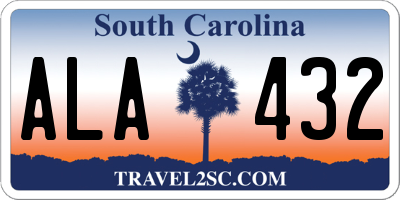 SC license plate ALA432