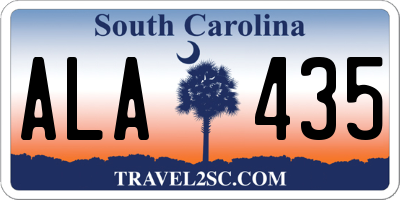 SC license plate ALA435