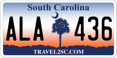 SC license plate ALA436