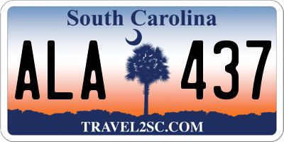 SC license plate ALA437