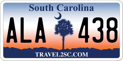 SC license plate ALA438