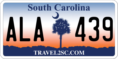 SC license plate ALA439