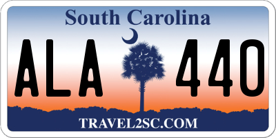 SC license plate ALA440