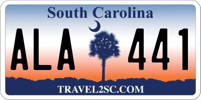 SC license plate ALA441