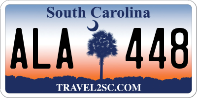 SC license plate ALA448