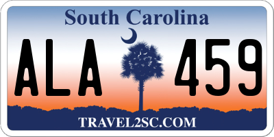 SC license plate ALA459
