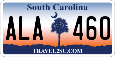 SC license plate ALA460