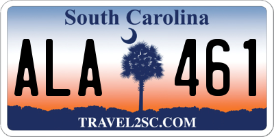 SC license plate ALA461