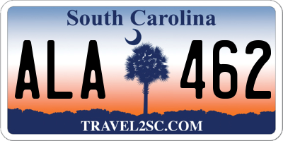 SC license plate ALA462