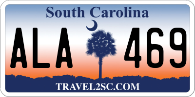 SC license plate ALA469