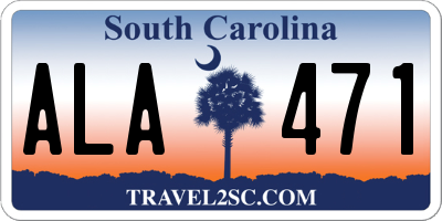 SC license plate ALA471